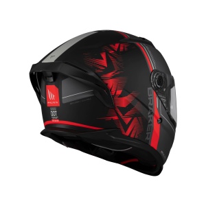 Casca integrala MT Braker SV Charm B5 negru/rosu mat (ochelari soare integrati) - tip viziera: MT-V-28B - DKS435 - punctaj maxim SHARP Test - 5 stele - Img 3