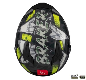 Casca integrala MT Braker SV Fury C6 gri galben lucios - Img 5