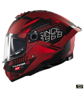 Casca MT Thunder 4 SV Luminence D5 rosu mat cu ochelari de soare interiori coborati