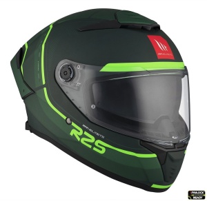 Casca integrala MT Thunder 4 SV R25 C6 Verde Mat (ochelari soare integrati) - Img 3