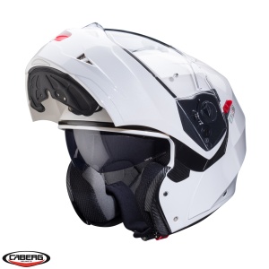 Casca modulabila (flip-up) Caberg model Duke X SV alb metalic lucios Pinlock ready - lentila Pinlock inclusa - Img 3