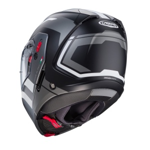 Casca modulabila (flip-up) Caberg model Horus X Road M4 negru/gun metal (titanium)/alb mat Pinlock ready - lentila Pinlock inclusa - Img 6