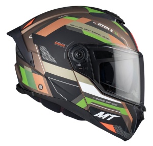 Casca modulabila MT Atom 2 SV Bast A6 military (maro/verde mat) (ochelari soare integrati) Pinlock Ready - tip viziera: MT-V-35 - Img 6