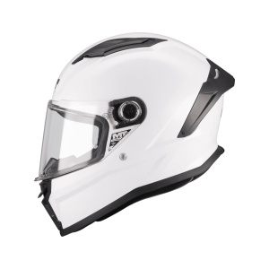 Casca moto copii MT Stinger 2 Kids Pure A0 alb lucios - Img 2