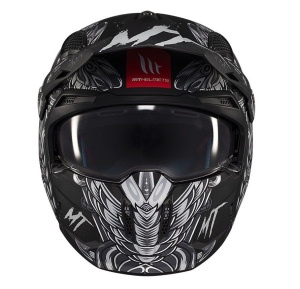 Casca MT Streetfighter SV S B2 Hellish negru mat (ochelari soare integrati) - masca (protectie) barbie si cozoroc detasabile - omologare noua ECE 22.06 - Img 3
