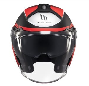Casca open face motociclete MT Cosmo SV Cruiser B5 rosu mat (ochelari soare integrati) - tip viziera: MT-V-37 - Img 6
