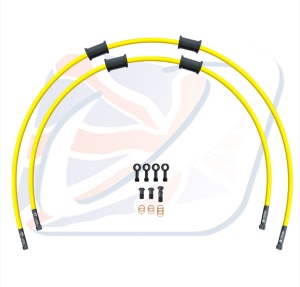 CROSSOVER Front brake hose kit Venhill POWERHOSEPLUS KAW-10023FB-YE (2 conducte in kit) Yellow hoses, black fittings