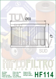 Filtru de ulei HIFLOFILTRO HF114 - Img 2