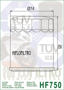 Filtru de ulei HIFLOFILTRO HF750 - Img 2