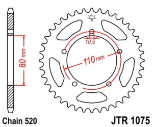 Foaie spate JT JTR 1075-39 39T, 520 - Img 2