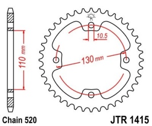 Foaie spate JT JTR 1415-36 36T, 520 - Img 2