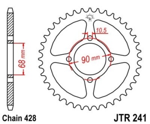 Foaie spate JT JTR 241-53 53T, 428 - Img 2