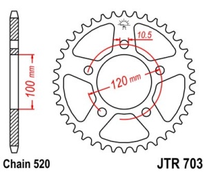 Foaie spate JT JTR 703-40 40T, 520 - Img 2