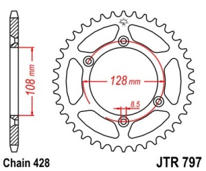 Foaie spate JT JTR 797-51 51T, 428 - Img 2