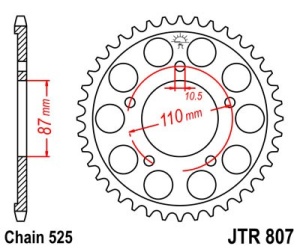 Foaie spate JT JTR 807-46 46T, 525 - Img 2