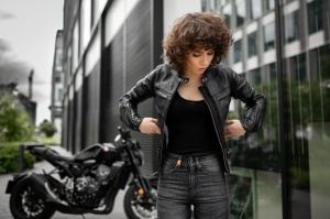 Geaca din piele pentru dama SECA DARKSIDE TFL LADY - Lichidare - Img 4