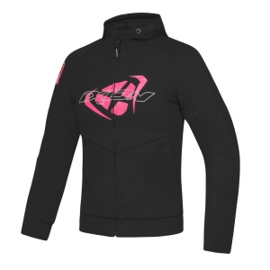Geaca (hanorac tip hoodie) motociclete femei Urban Ixon vara model Touchdown LS culoare: negru/roz