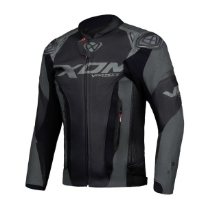 Geaca (jacheta) motociclete barbati piele Racing Ixon vara model Vortex 3 MS culoare: negru