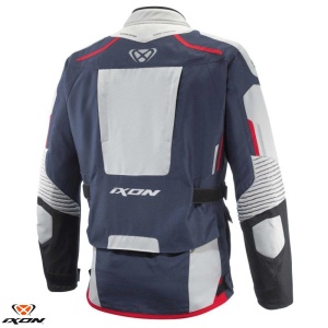 Geaca (jacheta) motociclete barbati Touring/Adventure Ixon All season model Midgard MS culoare: gri/navy/negru - Img 2