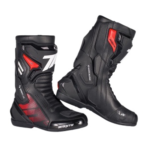 Ghete (cizme) moto Racing Unisex Seventy model SD-BR26 Alpha culoare: negru/rosu/alb