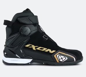 Ghete moto Roadster femei All Season Ixon model Bull 2 WP LS culoare: negru/alb/auriu (100% waterproof) - Img 2