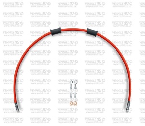 Kit conducta frana spate Venhill POWERHOSEPLUS SUZ-6020R-RD (1 conducta in kit) Red hoses, chromed fittings