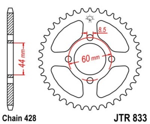 Kit de lant D.I.D Chain - Argintiu chain 420 D, Non-sealed, CHK front sprocket JT, CHK rear sprocket JT pentru YAMAHA DT 80 MX 1983 - Img 5