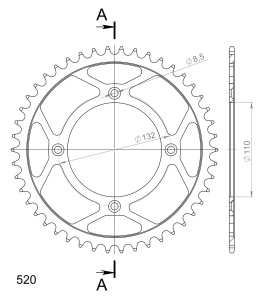 Kit de lant D.I.D Chain - Argintiu chain 520 HD, Non-sealed, CHK front sprocket JT, CHK rear sprocket SUPERSPROX pentru KTM Freeride 250 R 2014-2017 - Img 5