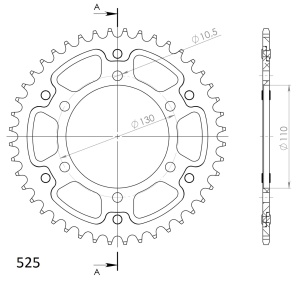 Kit de lant D.I.D Chain - Argintiu chain 525 VX, X-ring (X, NX, QX, XS), CHK front sprocket JT CHK rubber cushioned, CHK rear sprocket SUPERSPROX STEALTH pentru YAMAHA MT-07 700 2014-2024 - Img 5