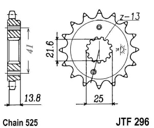 Kit de lant D.I.D Chain - Argintiu chain 525 ZVM-X, X-ring (X, NX, QX, XS), CHK front sprocket JT CHK rubber cushioned, CHK rear sprocket JT pentru HONDA XL 700 V Transalp 2008-2013 - Img 3