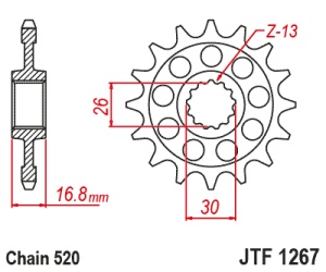 Kit de lant D.I.D Chain - Argintiu lant 520 VX, X-Ring, pinion fata JT cauciucat, foaie spate JT pentru HONDA XL 750 Transalp 2023-2024 - Img 3
