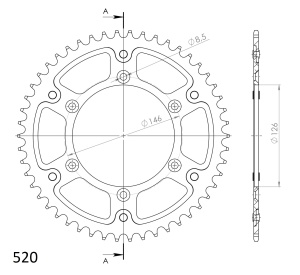 Kit de lant D.I.D Chain - Auriu chain 520 ERT, Non-sealed, CHK front sprocket SUPERSPROX, CHK rear sprocket SUPERSPROX STEALTH pentru SUZUKI RM-Z 250 2021-2024 - Img 4