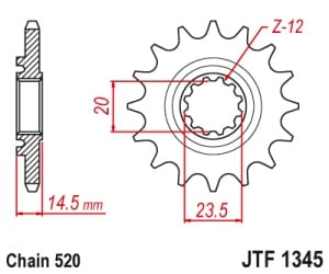 Kit de lant D.I.D Chain - Auriu chain 520 ERT, Non-sealed, CHK front sprocket JT CHK rubber cushioned, CHK rear sprocket JT pentru HONDA CRF 450 X 2019-2025 - Img 3