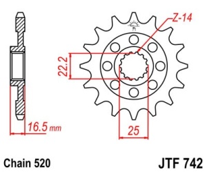 Kit de lant D.I.D Chain - Auriu chain 520 ZVM-X, X-ring (X, NX, QX, XS), CHK front sprocket JT, CHK rear sprocket JT pentru DUCATI Monster Plus 937 2021-2024 - Img 3