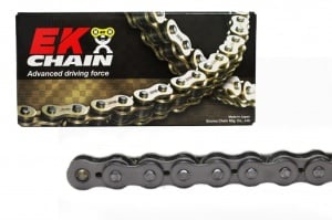 Kit de lant EK - Argintiu chain 525 DEX, X-ring (X, NX, QX, XS), CHK front sprocket JT, CHK rear sprocket JT pentru BENELLI TRK 502 2017-2021 - Img 1