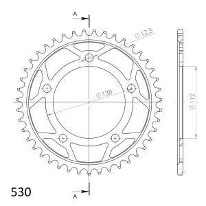 Kit de lant EK - Argintiu chain 530 SRO, O-ring, CHK front sprocket SUPERSPROX, CHK rear sprocket SUPERSPROX pentru HONDA CB 900 F Hornet 2002-2006 - Img 5