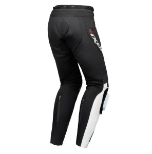 Pantaloni motociclete barbati piele Racing Ixon vara model Vortex 3 MS culoare: negru/alb - Img 2