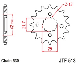 Pinion fata JT JTF 513-15 15T, 530 - Img 2