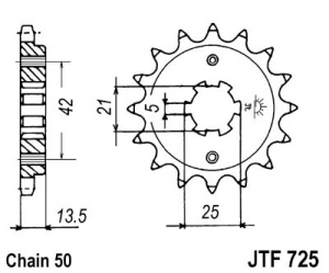 Pinion fata JT JTF 725-15 15T, 530 - Img 2