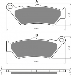 Placute de frana GOLDFREN 106 S33 STREET FRONT
