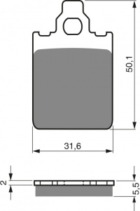 Placute de frana GOLDFREN 118 AD
