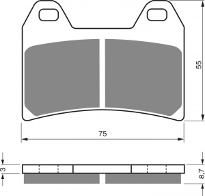 Placute de frana GOLDFREN 141 GP6