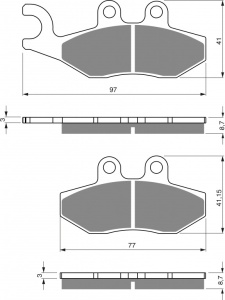 Placute de frana GOLDFREN 293 S3