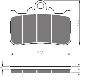 Placute de frana GOLDFREN 434 S33 STREET FRONT