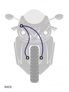RACE Front brake hose kit Venhill POWERHOSEPLUS HON-7012F (2 conducte in kit) Clear hoses, chromed fittings - Img 2