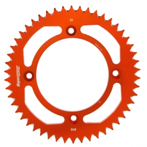 Rear ALU sprocket SUPERSPROX RAL-898:50-ORG portocaliu 50T, 428 - Img 1