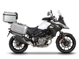 Set complet de cutii de aluminiu SHAD TERRA, 48L cutie centrala si 36L / 36L cutii laterale, incluzand kit montaj si placa SHAD SUZUKI DL 650 V-Strom - Img 1