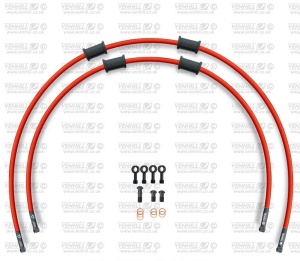 STANDARD Front brake hose kit Venhill POWERHOSEPLUS BMW-10010FB-RD (2 conducte in kit) Red hoses, black fittings