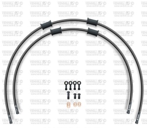 STANDARD Front brake hose kit Venhill POWERHOSEPLUS BMW-7004FB-BK (2 conducte in kit) Black hoses, black fittings