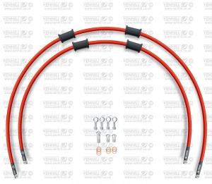STANDARD Front brake hose kit Venhill POWERHOSEPLUS BMW-9001FS-RD (2 conducte in kit) Red hoses, stainless steel fittings